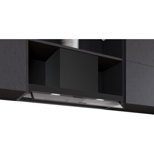 Siemens LJ85BCC60 iQ300 Tam entegre davlumbaz 80 cm Cam dekor, Mat siyah