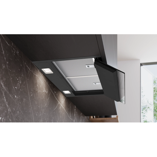 Siemens LJ67BDP60 iQ500 Tam entegre davlumbaz 60 cm Siyah Cam, Mat siyah