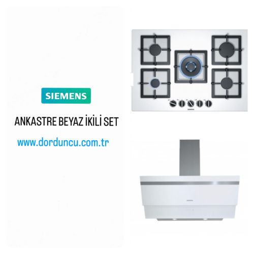 Siemens Ankastre Beyaz İkili Set