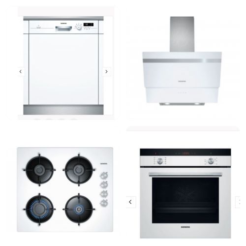 Siemens Bulaşık Makineli Ankastre Beyaz Set