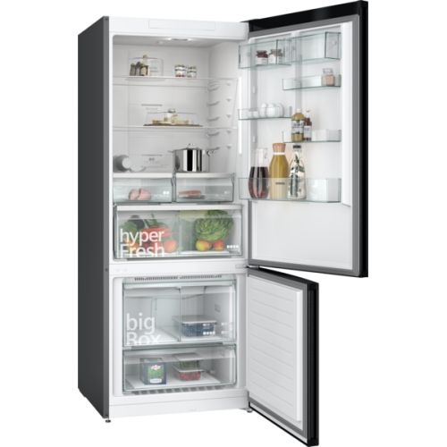 Sıemens KG76NCXE0N iQ500 Alttan Donduruculu Buzdolabı 186 x 75 cm BlackSteel