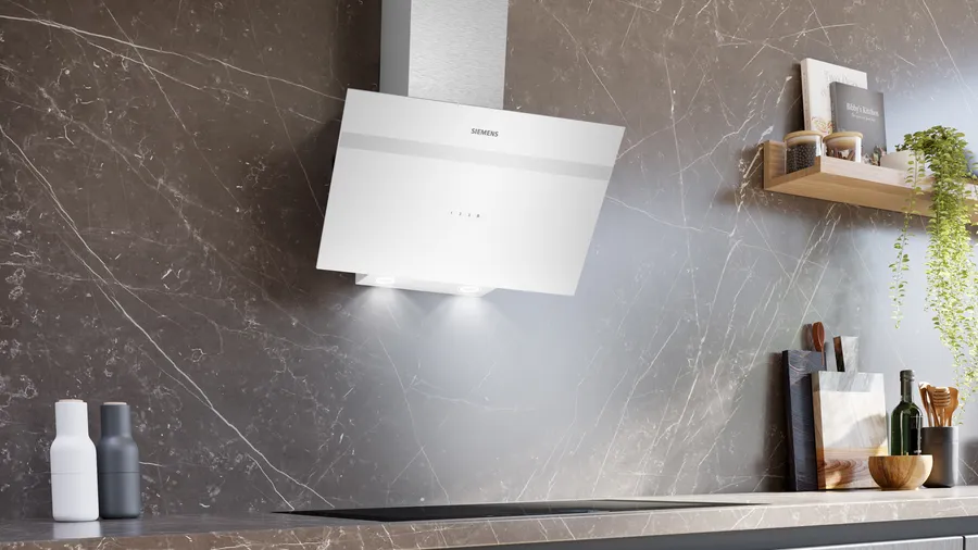 Siemens LC64KPJ20T iQ100 Duvar Tipi Davlumbaz 60 cm Beyaz Cam